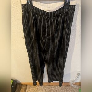 Black Pinstripe Women's Pants